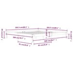 vidaXL Cadre de lit sans matelas noir bois massif de pin 200x200 cm