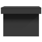vidaXL Table basse noir 80x55x40 cm bois d'ingénierie