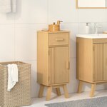 armoire de rangement de salle de bain vidaXL 35x30x90 cm en bois de pin massif