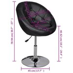 vidaXL Tabourets de bar lot de 2 noir similicuir