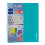 Protège-documents viquel géode polypropylène translucide a4 couleurs assorties - 30 pochettes - lot de 12