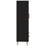 vidaXL Buffet haut noir 70x31x115 cm bois d'ingénierie