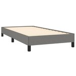 vidaXL Cadre de lit Gris foncé 90x190 cm Tissu