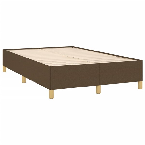 vidaXL Cadre de lit marron foncé 120x190 cm tissu