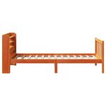 vidaXL Cadre de lit et tête de lit cire marron 100x200 cm bois de pin