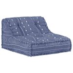 vidaXL Pouf modulaire Indigo Tissu