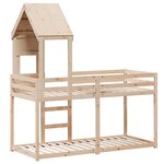 vidaXL Lit superposé avec toit 90x190 cm bois massif de pin