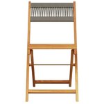vidaXL Chaises pliables de jardin 4 Pièces gris bois d'acacia massif