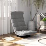 vidaXL Chaise de sol pivotante Gris clair Velours