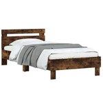 vidaXL Cadre de lit sans matelas avec lumières LED 100x200 cm