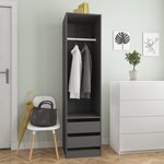 vidaXL Garde-robe avec tiroirs Gris 50x50x200 cm Aggloméré
