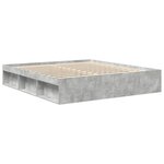 vidaXL Cadre de lit sans matelas gris béton 200x200 cm