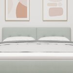 Headboard LED vidaXL Boutons Capitonnés Gris clair 72 cm Velours