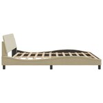 vidaXL Cadre de lit sans matelas crème 160x200 cm tissu