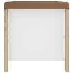 vidaXL Boîte de rangement et coussin Blanc/chêne 105x40x45cm Aggloméré