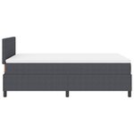 vidaXL Lit à Sommier avec Matelas & LED Gris Foncé 120x200 cm Tissu CORDUROY