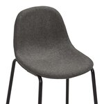 vidaXL Chaises de bar lot de 4 gris foncé tissu