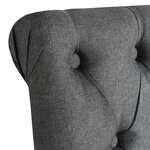 vidaXL Chaises à manger lot de 2 gris foncé tissu