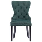 vidaXL Chaises à manger lot de 4 vert foncé velours
