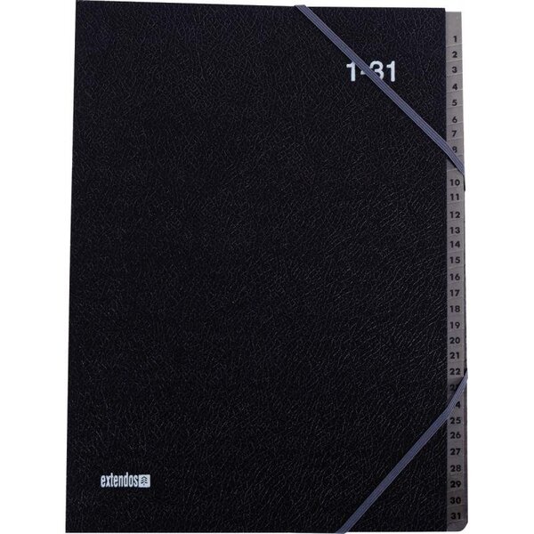 Trieur couverture noire grainée 31 compartiments numériques