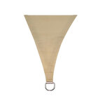 Perel Voile d'ombrage  perméable  respirant  5 x 5 m  180 g/m²  PEHD  carré  champagne