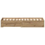 Lit vidaXL avec tiroirs Chêne artisanal 135x190 cm Bois d'ingénierie