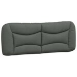 vidaXL Cadre de lit sans matelas gris foncé 140x190 cm tissu