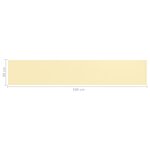 vidaXL Écran de balcon Beige 90x500 cm PEHD