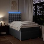 vidaXL Sommier à lattes de lit avec matelas Gris clair 120x200cm Tissu