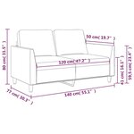 vidaXL Canapé à 2 places Cappuccino 120 cm Similicuir