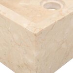 vidaXL Lavabo 45x30x12 cm marbre crème brillant