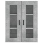 vidaXL Buffet haut Gris béton 69 5x34x180 cm Bois d'ingénierie