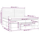 vidaXL Sommier à lattes de lit avec matelas Crème 200x200 cm Tissu