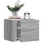 vidaXL Tables de chevet murales 2 Pièces sonoma gris 45x30x35 cm