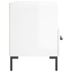 vidaXL Tables de chevet 2 Pièces blanc brillant 40x35x47 5 cm
