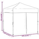 vidaXL Tente de réception pliable avec parois Anthracite 2x2 m