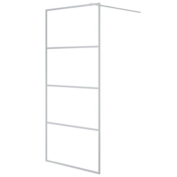 vidaXL Paroi de douche Argenté 90x195 cm Verre ESG transparent