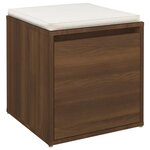 vidaXL Tiroir boîte Chêne marron 40 5x40x40 cm Bois d'ingénierie