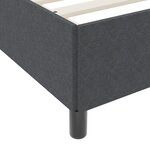 vidaXL Cadre de lit Gris Foncé 140x190 cm en Tissu Velours