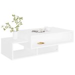 vidaXL Table basse Blanc 105x55x32 cm Bois d’ingénierie