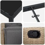 vidaXL Ensemble de salle à manger de jardin 5 pièces beige rotin PE