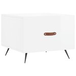 vidaXL Tables basses 2 Pièces blanc brillant 50x50x40cm bois d'ingénierie