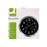 Q-connect horloge murale - Métallique - Diamètre 35 cm - Noir