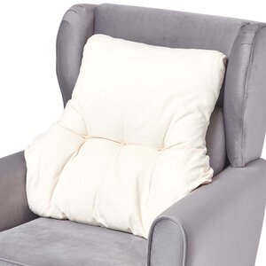 Coussin lombaire ergonomique en coton  Crème - HOMESCAPES