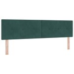 Tête de lit vidaXL Boutons capitonnés Vert foncé 180 cm Velours