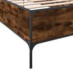 vidaXL Cadre de lit sans matelas chêne fumé 100x200 cm