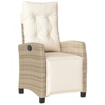 vidaXL Ensemble de jardin 5 pièces beige en rotin poly