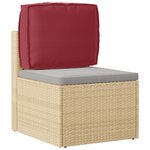 vidaXL Coussin de Palette pour Dossier Rouge Vin 50x40x12 cm Tissu Oxford