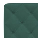 vidaXL Cadre de lit avec tête de lit Vert foncé 140x190 cm Velours