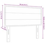 vidaXL Tête de lit Design Lignes Crème 80 cm Tissu